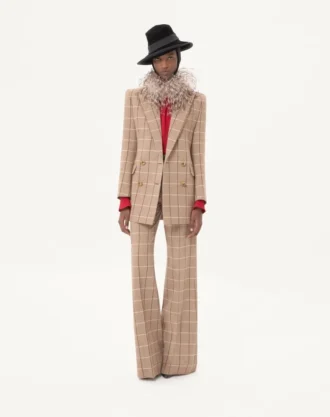 Georgette-Oberteil mit Federn